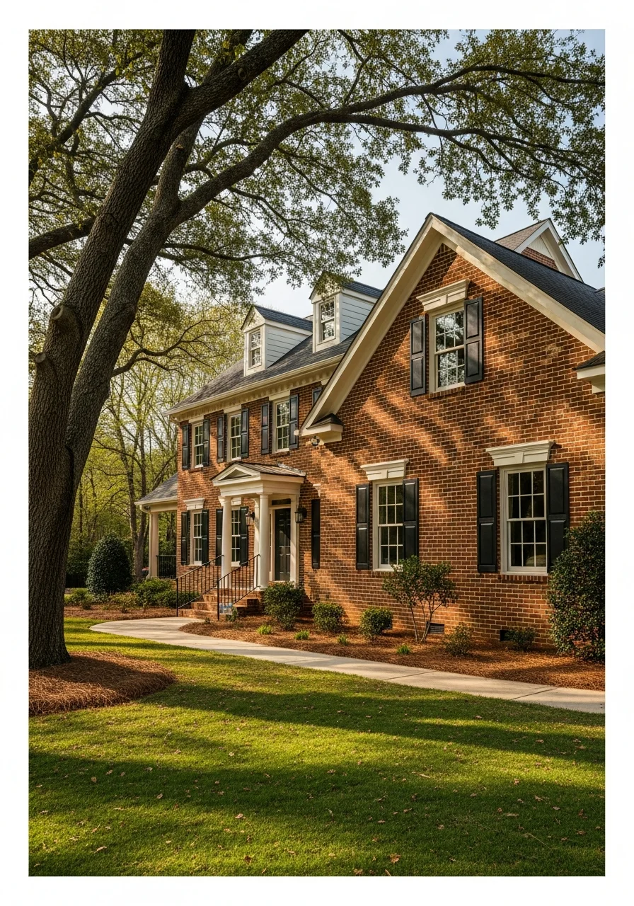 Anderson home with updated exterior and welcoming front entrance.